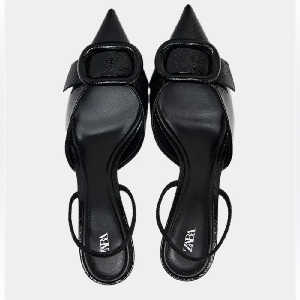 Zara Black kitten Heels